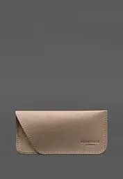 Кожаный чехол для очков Светло-бежевый Crazy Horse