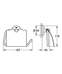 Тримач для туалетного паперу Grohe Essentials 40367DL1 Теплий захід сонця - мініатюра 2