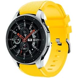 Силіконовий ремінець Watchbands Samsung Galaxy Watch 46mm Silver - жовтий (WB001YELLOW346)