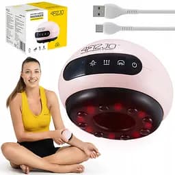 Массажная вакуумная банка 4FIZJO аккумуляторная с ИК прогревом 4FJ0518 Pink (P-5907739318701)