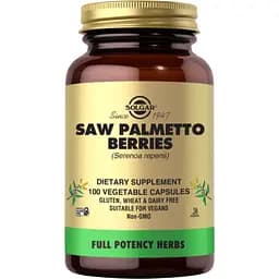 Сереноа Со Пальметто Solgar FP Saw Palmetto Berries 100 вегетаріанських капсул (2022-10-1555)