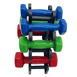 Набір вінілових гантелей на підставці Vinyl Dumbbell Set NE-VIN-125, 2 шт по 1 кг, 1,5 кг, 2 кг - мініатюра 4