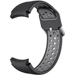 Ремешок для Samsung Galaxy Watch 5 Pro - черно-серый ширина крепления 20мм силикон перфорация размер L Onis (WB811225)