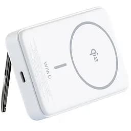 Портативний ЗП Power Bank Wiwu Wi-P031 Magnetic з БЗП Qi2 30W 10000 mAh White - мініатюра 2
