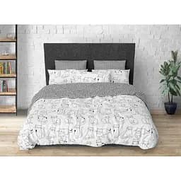 Простирадло MirSon Ranforce Elite 17-0620 Lazy cat 240х220 см (2200008194406)