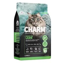 Сухой беззерновой холистик корм Charm Grass-Fed Lamb Чарм ягненок выращен на траве для кошек 5.4 кг.