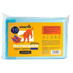 Пелюшки для тварин Smartis щоденні з ароматом лаванди 60х90 см 10 шт.