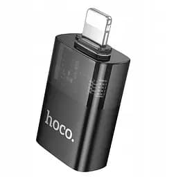 Адаптер Hoco UA36 iP male to USB female OTG transparent adapter Чорний - мініатюра 2