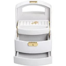 Кейс-скринька Yiwu для прикрас із замком 15.5х11.5х11.5 см білий HP-5-23W