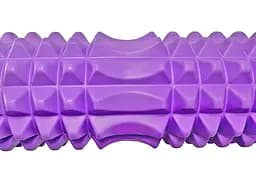 Масажний ролик EasyFit Grid Roller 33 см v.1.2 Фіолетовий (EF-2022-V) - мініатюра 2