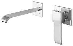 Смеситель для умывальника Kohlman Axis chrome + BOX скрытого монтажа QW183N Хром