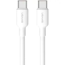 Кабель Usams US-SJ613 U84 Type-C To Type-C PD 100W Charging Data Cable 1 м Білий