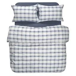 Постельное белье Lotus Home Фланель - Bella синий евро (svt-2000022349079)