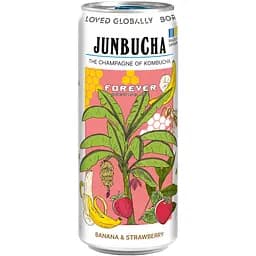 Напій безалкогольний слабогазований Forever Janbucha Banana & Strawberry 0.33 ж/б