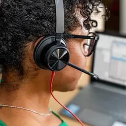 Гарнітура Poly комп'ютерна стерео On-ear Blackwire 8225-M USB-A USB-C односпрямований ANC Acoustic Fence Microsoft Teams чорний (8X225AA) - мініатюра 2