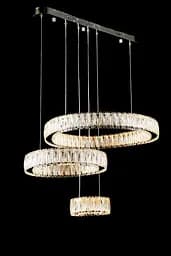 Світлодіодна люстра Splendid Ray L50804L/600+400+200/3 LED (CH) з кришталем, хром, 100 Вт, з пультом і димером - мініатюра 3