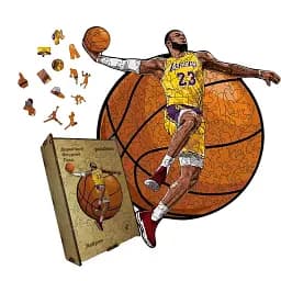 Деревянный пазл Леброн Джеймс, А1, Деревянная коробка 500+ элементов