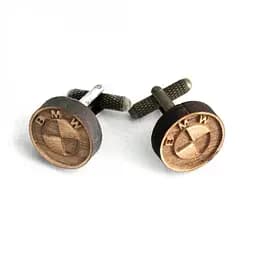 Дерев'яні запонки круглі Bmw Handmade acs0005946