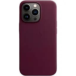 Чехол Leather Case с MagSafe для Apple iPhone 13 Pro Dark Cherry (MM1A3) [82270]