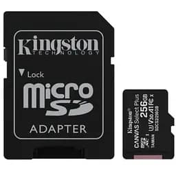 Карта памяти microSDXC, 256Gb, Kingston Canvas Select Plus, Class10 UHS-I U3 V30 A1, SD адаптер, до 100/85 МБ/с (SDCS2/256GB)