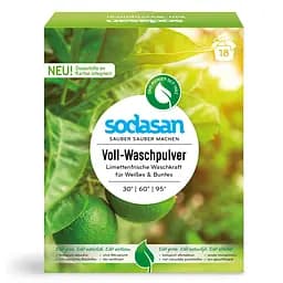Органічний пральний порошок Heavy Duty для сильних забруднень білих та кольорових речей з кисневим відбілювачем SODASAN 1кг