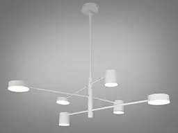 Сучасна новинка, біла лед люстра в спальню, 30Вт