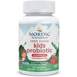 Пробіотики для дітей Nordic Naturals без цукру смак полуниці та кавуна 30 жувальних таблеток