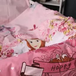 Простирадло на резинці MirSon Бязь Kids Time 17-0701 Princess Sofia 70х140 см рожеве (2200010461527) - мініатюра 5