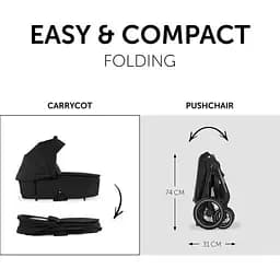 Універсальна коляска 2 в 1 Hauck Walk N Care Air Black, чорна (16547-8) - мініатюра 5