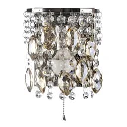 Бра Brille BCL-425W/1 настінне накладне кришталеве з вимикачем класичне E14