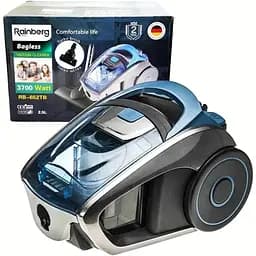 Контейнерний потужний пилосос Rainberg RB-652TB для сухого чищення будинку з турбощіткою 2,5л 3700Вт Блакитний/Чорний