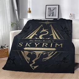 Плед 3D плюшевий подаруноковий Skyrim 160х200 см
