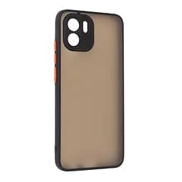 Чехол панель-накладка для Xiaomi Redmi A2, Frosted Matte, черный, противоударный чехол с защитой всего корпуса, термополиуретан TPU + поликарбонат PC, ArmorStandart (ARM66741)