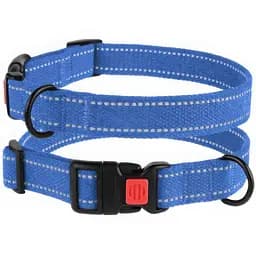 Нашийник для собак Barksi Сotton XL 43-66х2.5 см лазурно-синій