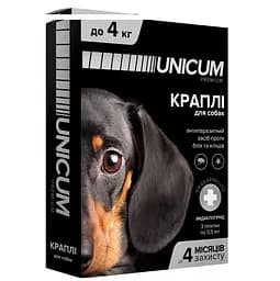 Краплі Unicum Рremium від бліх та кліщів для собак, 0-4 кг (UN-006)