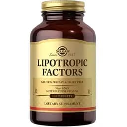 Вітаміни та мінерали Solgar Lipotropic Factors, 100 таблеток