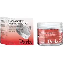 Залізо бісгліцинат Perla Helsa Liposomal Iron Vitamin C + MCT Oil 60 шт.