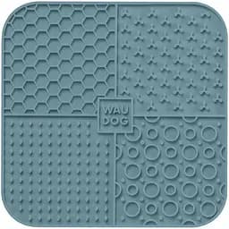 Миска-килимок для собак та котів Waudog Silicone для злизування 190х190х10 мм сірий