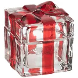 Банка для зберігання J-line різдвяна з бантиком 9 х 9 см (49116)