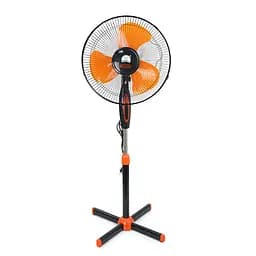 Вентилятор підлоговий YT41905, 16″, 100W, ціна за ящик (2шт), 3 режими, 220V, Black/Orange, Box