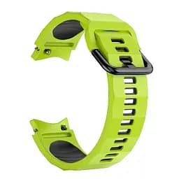 Браслет Ribbed для Samsung Galaxy Watch 5 - зелено-чорний ширина кріплення 20мм силікон Watchbands (W11-7WB99249934) - мініатюра 2