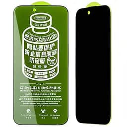 Захисне скло Remax 3D Privacy (GL-27) для Apple iPhone 17 / 16 Pro (6.3) Чорний - мініатюра 3