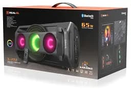 Колонка портативна 2.0 REAL-EL X-777 Black, 2 x 32.5 Вт, пластиковий корпус, Bluetooth, MicroSD / USB, живлення від акумулятора, 8800мА/год, керування зверху - мініатюра 5