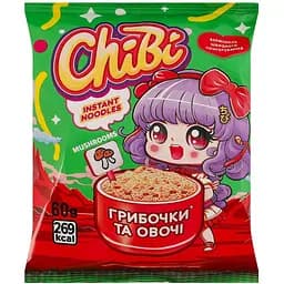 Вермишель быстрого приготовления ChiBi со вкусом грибов 60 г