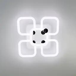 Люстра з квадратними LED кільцями, що розсіює світло на 360° Line.F A 2837/4+1S RGB WH - мініатюра 6