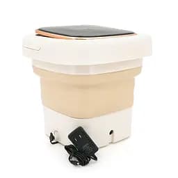Пральна машина H576 MINI B, складана, 9л, 12В, 25Вт, 1.2кг, LED-індикатор, електронне керування, 29,5*29,5(14.5)мм, пластик, бежевий - мініатюра 4