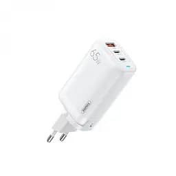 Мережевий зарядний пристрій Remax RP-U55 Ligil 65 W PD+QC GaN
