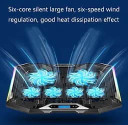 Охолоджувальна підставка для ноутбука 15-17.3 дюйми Ice Coorel K-9 Blue RGB - мініатюра 6