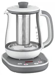 Електрочайник Tefal Tastea tea maker 1.5 л скло заварник біло-сірий kuh0015326 - мініатюра 3