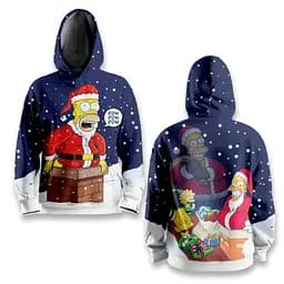 Худі спортивне з 3D принтом Santa Homer 31531 S